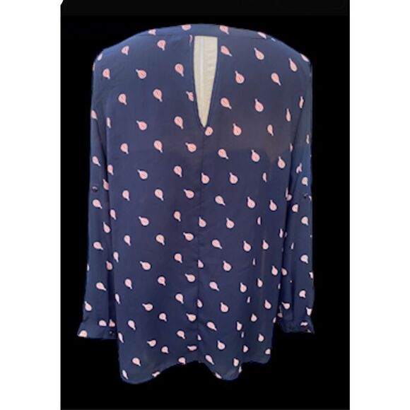 Torrid Georgette Top Hot Air Balloons Torrid Sz 2 Navy Blue Plus Size - Picture 6 of 10